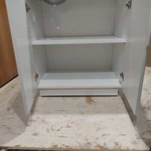 Mueble Bajo Mesada 1m - Estante y Bacha - Blanco - Image 1