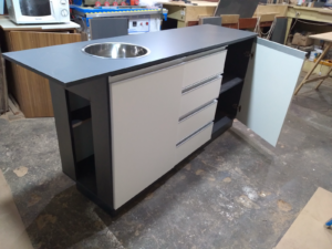 Mueble Bajo 1.5m - Cajón, Puerta y Bacha - Combinado - Image 1