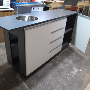 Mueble Bajo 1.5m - Cajón, Puerta y Bacha - Combinado - Image 1
