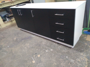 Mueble Bajo 1.20m - Triple Puerta y Bacha - Combinado - Image 1
