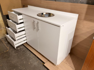 Mueble Bajo 1.60m - Cajón, Puerta y Bacha - Blanco - Image 2