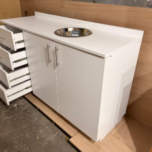 Mueble Bajo 1.60m - Cajón, Puerta y Bacha - Blanco - Image 2