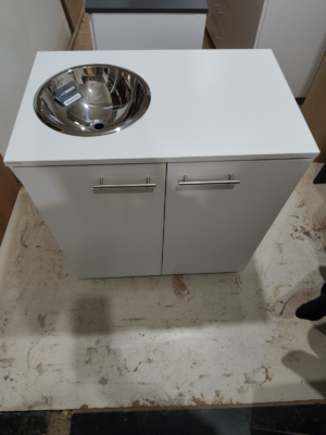 Mueble Bajo 1m - Puertas y Bacha - Blanco - Image 1