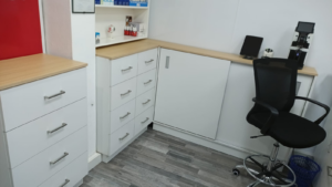 Mueble Bajo 1.20m - En L con Puerta Corrediza - Combinado