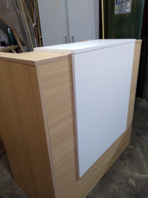 Mostrador 1.20m - Estante y Cajón - Combinado