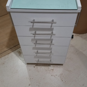 Mueble Rodante 45x45x80cm - Cajones con Guías Comunes - Blanco - Image 2