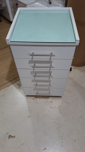 Mueble Rodante 45x45x80cm - Cajones con Guías Comunes - Blanco - Image 2
