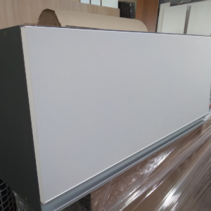 Mueble Aéreo 90cm - Puerta Batiente con Manija Perfil Aluminio - Blanco y Negro - Image 2