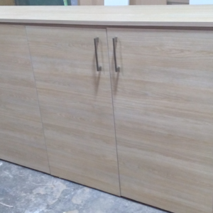 Mueble Archivador 1,30m - Estante y Puertas Batientes - Roble Natur - Image 1