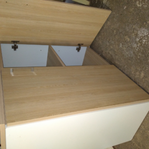 Mueble Archivador 1m - Estante y Puertas Batientes - Roble Kendall - Image 2
