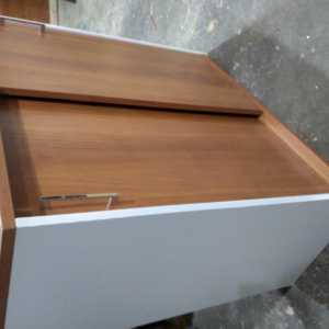 Mueble Archivador 1m - Estante y Puertas Batientes - Brianza y Blanco - Image 1